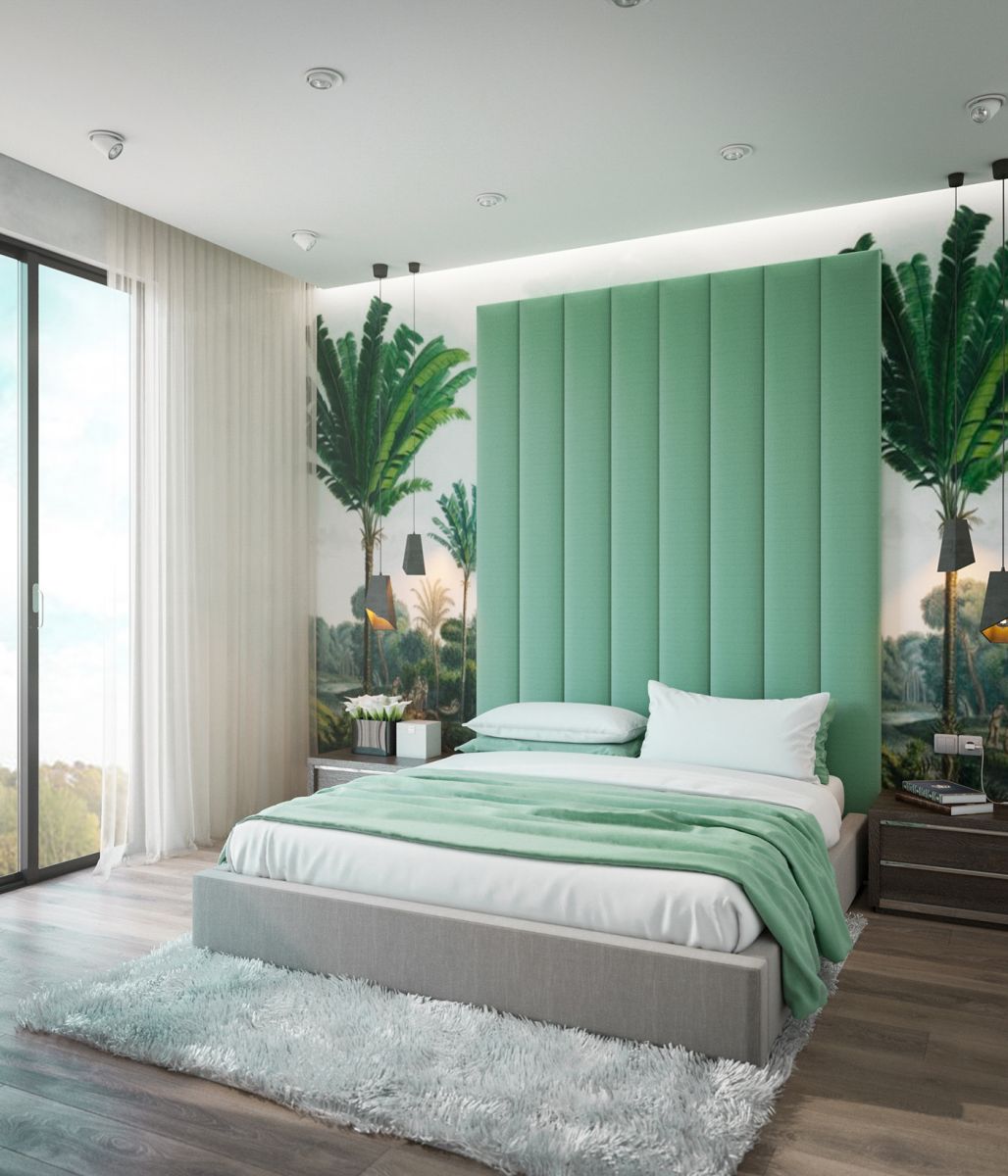 20 Mẫu trang trí phòng ngủ màu xanh lá cây xanh ngọc đẹp