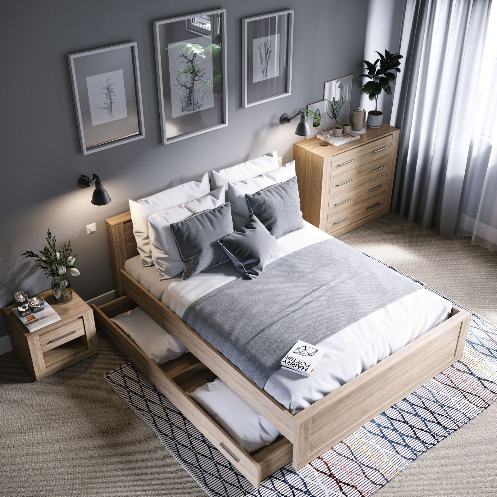 cách trang trí phòng ngủ đẹp, đơn giản và hiện đại K-Bedding