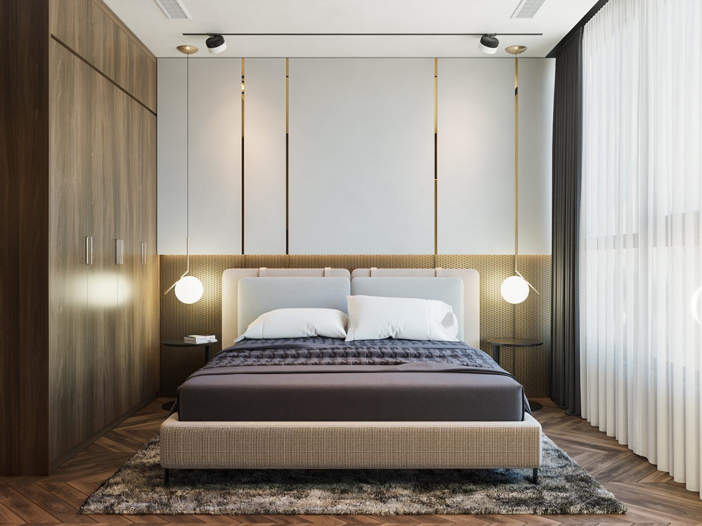 Giường ngủ đẹp phong cách hiện đại