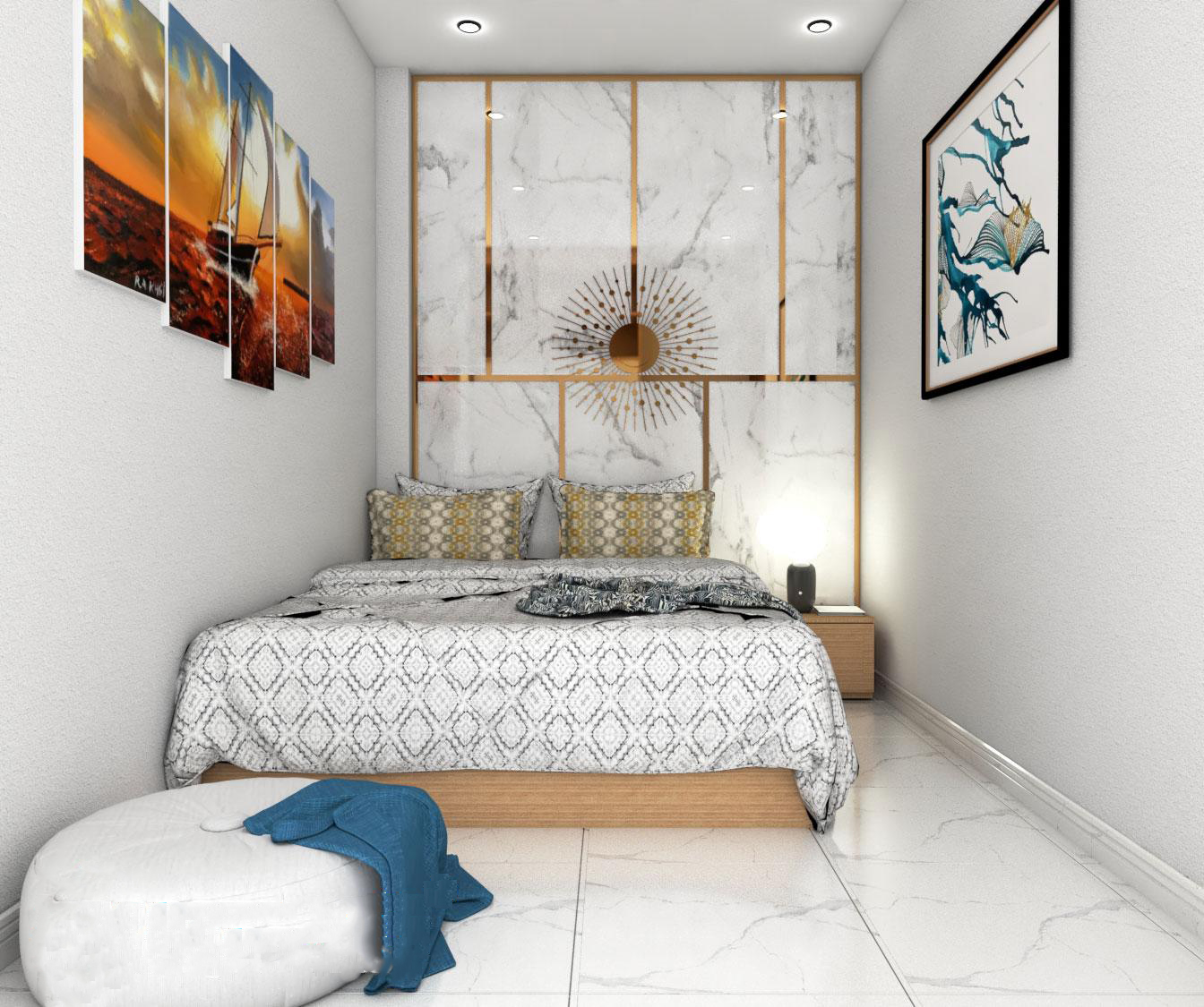 Bản vẽ 30 mẫu thiết kế phòng ngủ nhỏ 10m2 giá rẻ tiện nghi