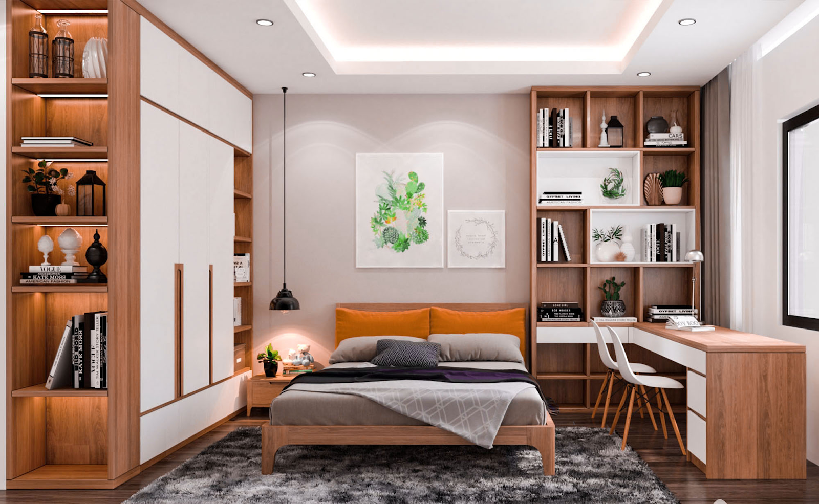 7 Mẫu thiết kế nội thất phòng ngủ 10m2 Đẹp Tiện Nghi Khoa Học 2022