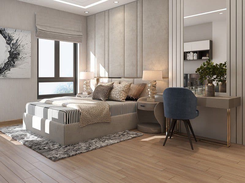 35 Mẫu thiết kế nội thất phòng ngủ chung cư đẹp hiện đại