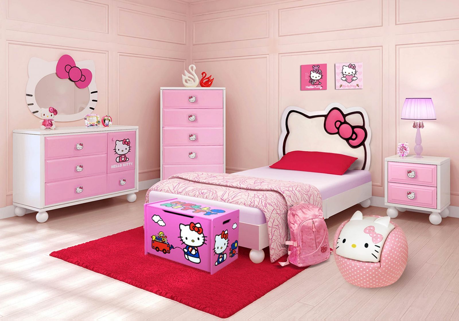 Mẫu phòng ngủ bé gái màu hồng BG13 | SẮC MÀU CỰC DỄ THƯƠNG