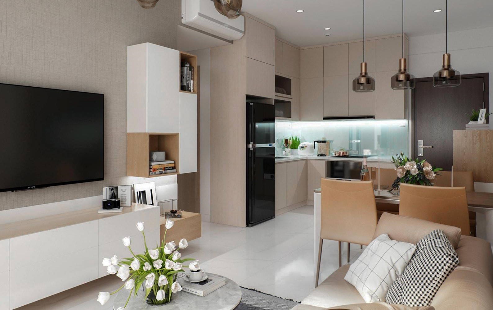 Top 25 mẫu thiết kế căn hộ 1 phòng ngủ đẹp và hiện đại nhất 2022