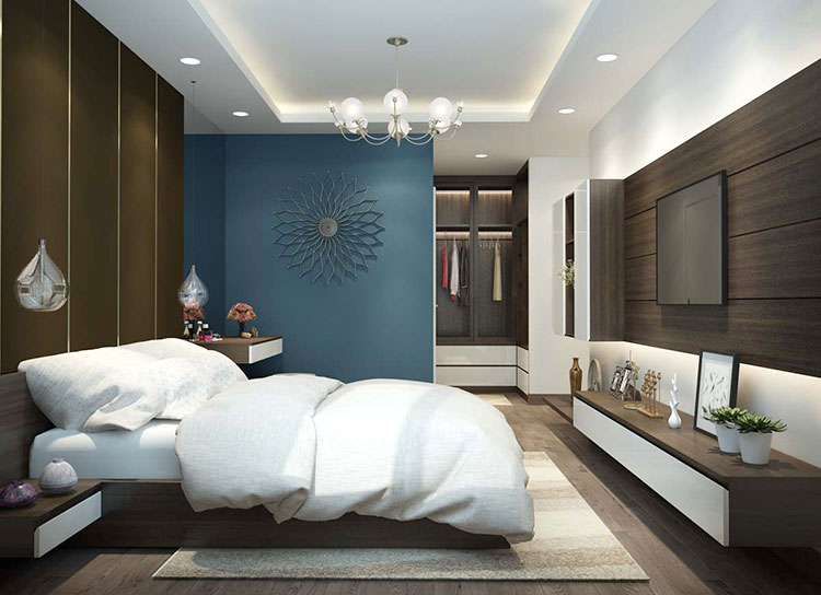 Thiết kế nội thất chung cư 70m2 2 phòng ngủ tối ưu, tiện ích