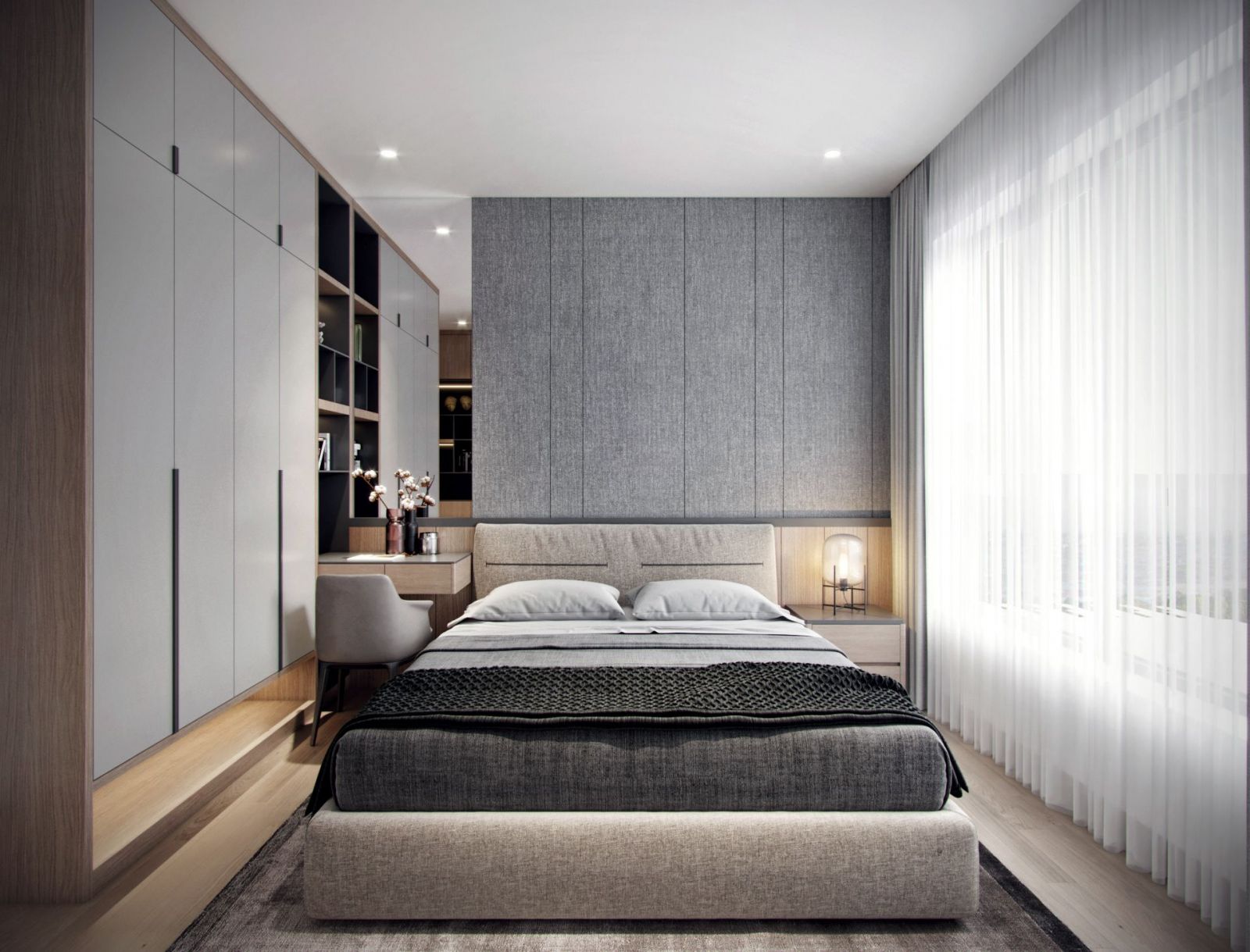 Thiết kế nội thất chung cư 70m2 2 phòng ngủ tối ưu, tiện ích