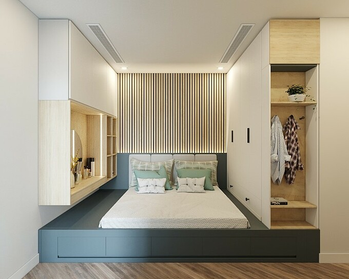 Hướng dẫn cách thiết kế trang trí phòng ngủ dài hẹp giúp