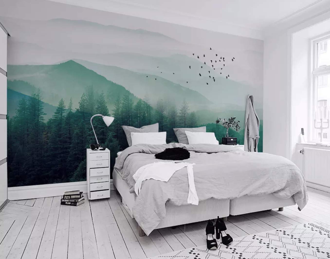30+ mẫu tranh dán tường phòng ngủ 3D đẹp, ấn tượng nhất